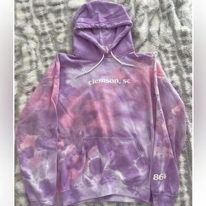Clemson SC Tie-Dye Hoodie Large